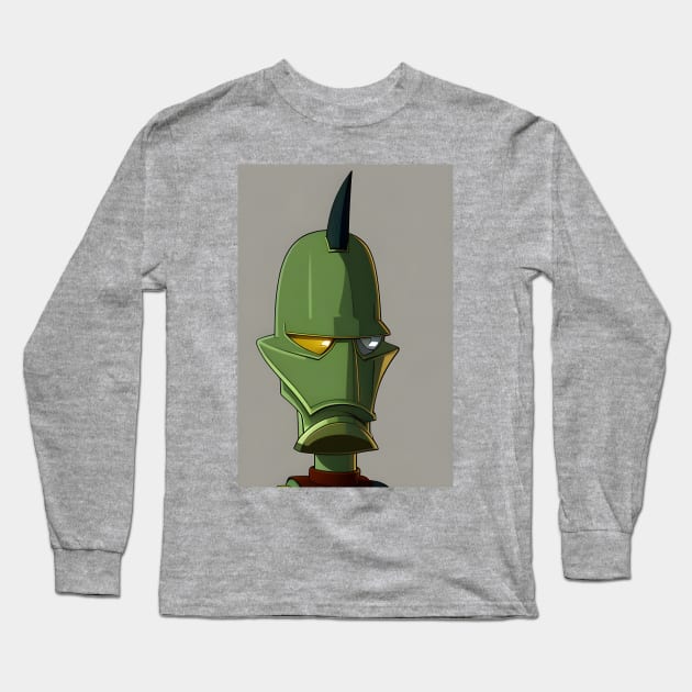Green robot Long Sleeve T-Shirt by Urbanic